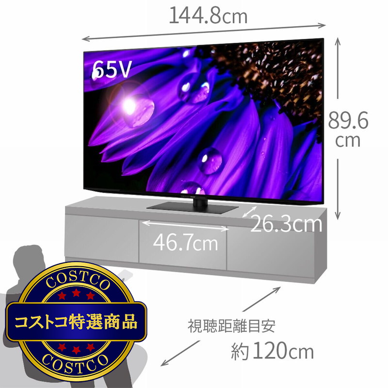 (コストコ) シャープ アクオス 65インチ 4K有機ELテレビ 4T-C65EQ1 - 画像 (2)
