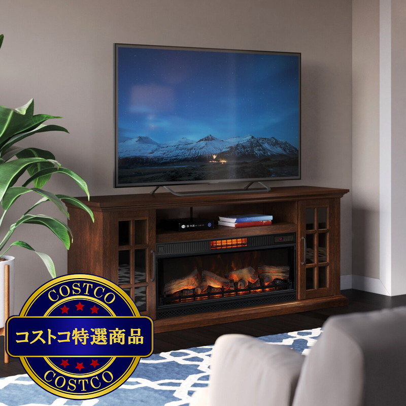 (コストコ) Tresanti 電気暖炉付きテレビ台 送風機能付き