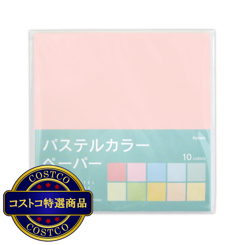 (コストコ) パステルカラーペーパー 80枚 x 10冊
