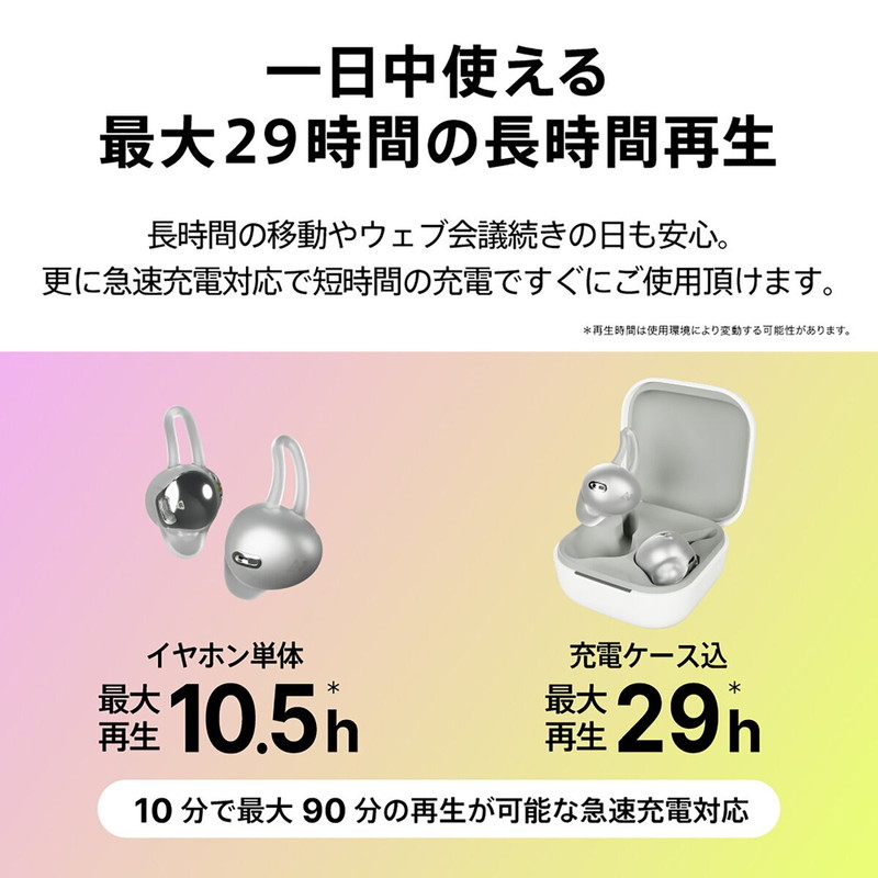 (コストコ) AVIOT 完全ワイヤレスイヤホン TE-M1:ホワイト - 画像 (3)
