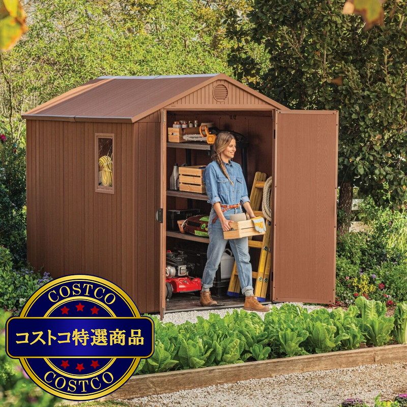 (コストコ) ケター ダーウィン 6 x 8 フィート (1.9 x 2.4m) 屋外物置 - 画像 (3)