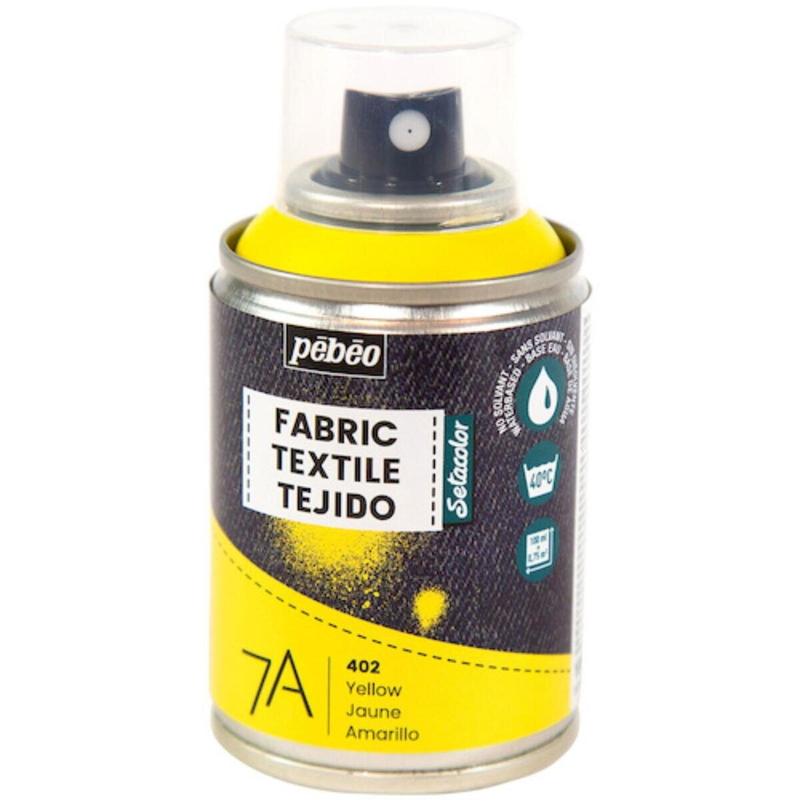 ペベオ 布用水性アクリルペイントスプレー 7A Spraysセタスプレー 100ml イエロー イエロー