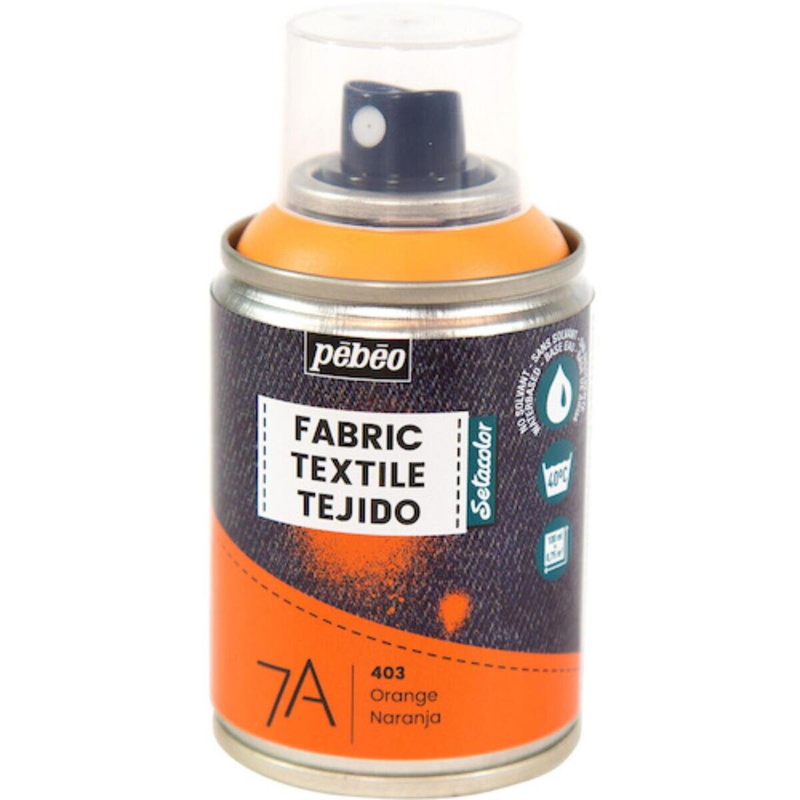 ペベオ 布用水性アクリルペイントスプレー 7A Spraysセタスプレー 100ml オレンジ