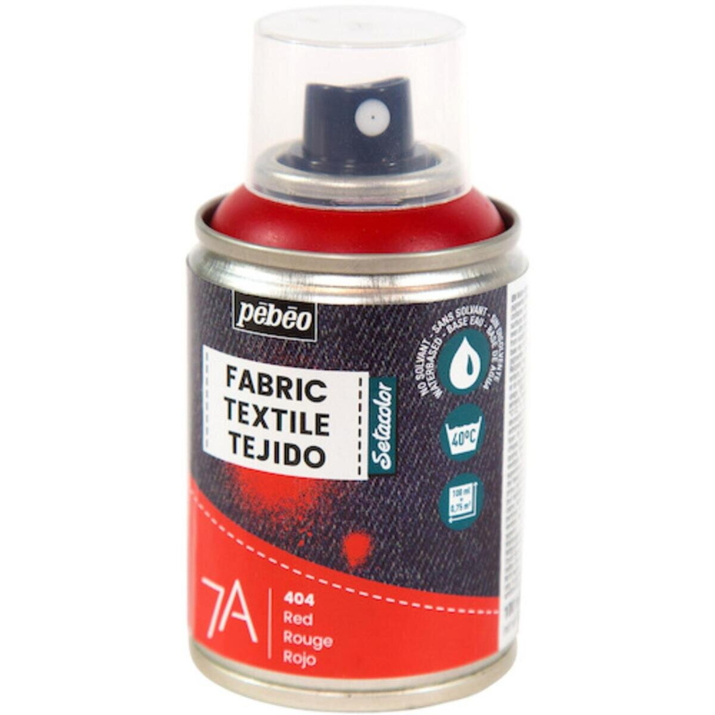 ペベオ 布用水性アクリルペイントスプレー 7A Spraysセタスプレー 100ml レッド