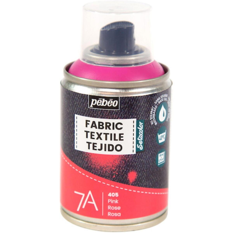 ペベオ 布用水性アクリルペイントスプレー 7A Spraysセタスプレー 100ml ピンク