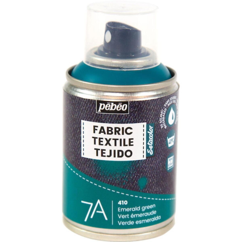 ペベオ 布用水性アクリルペイントスプレー 7A Spraysセタスプレー 100ml エメラルドグリーン