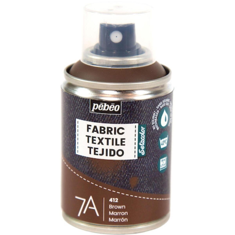 ペベオ 布用水性アクリルペイントスプレー 7A Spraysセタスプレー 100ml ブラウン