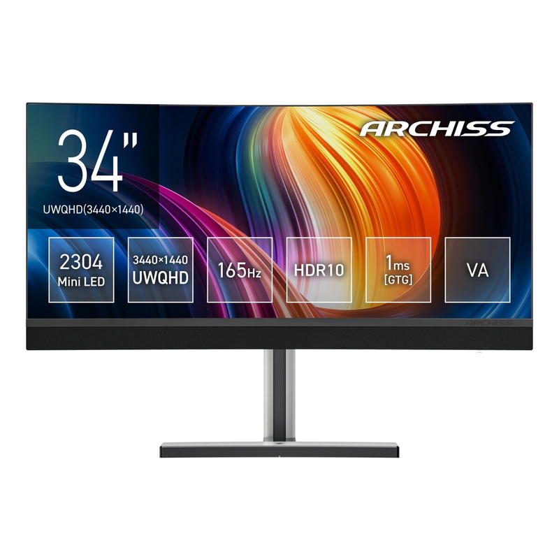 (コストコ) ARCHISS Mini LEDバックライト 34インチ曲面モニター AS-MC34MWQ165A