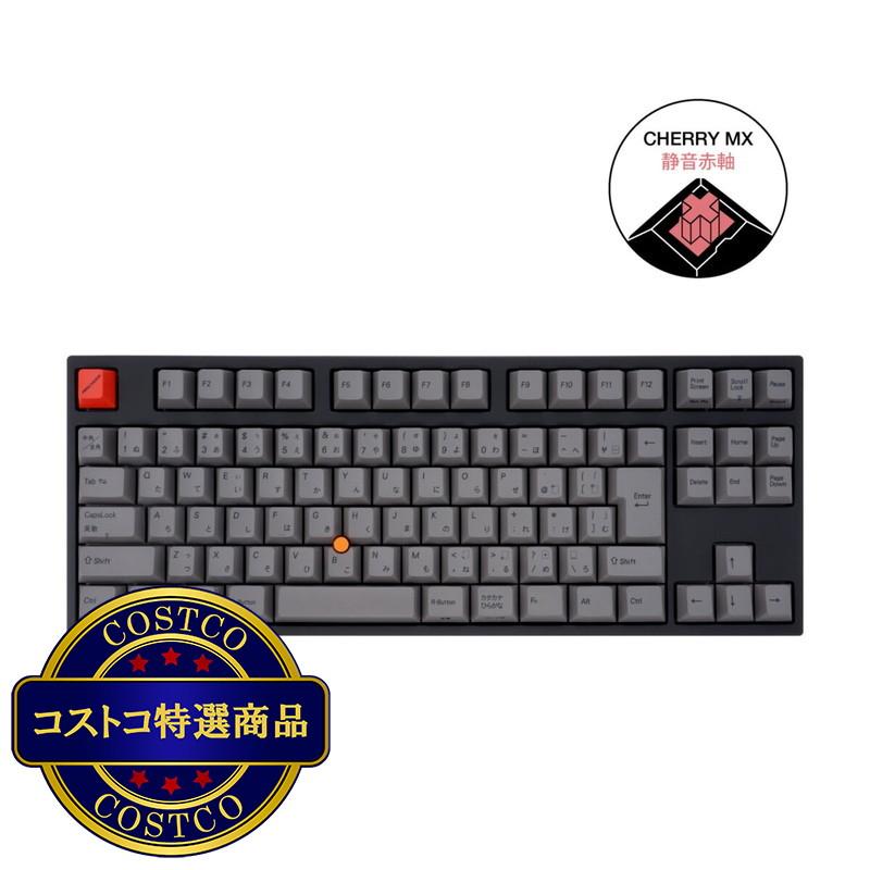 (コストコ) ARCHISS Quattro TKL キーボード / Cherry MX 静音赤軸 / AS-KBQ91 / SRGBA