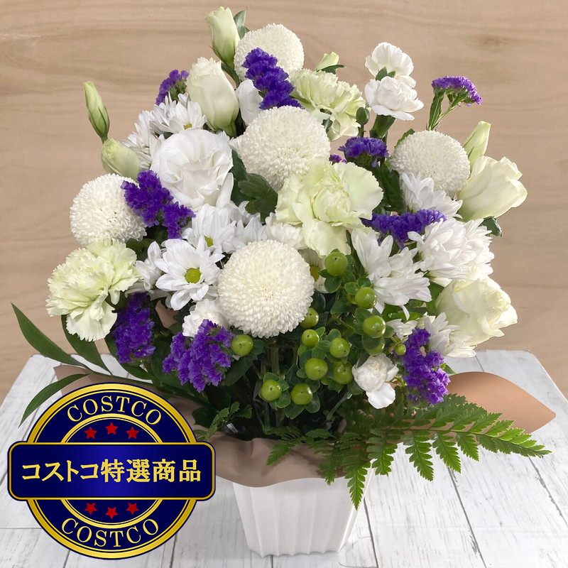 (コストコ) 一対のお供えアレンジメント ホワイト - 画像 (2)
