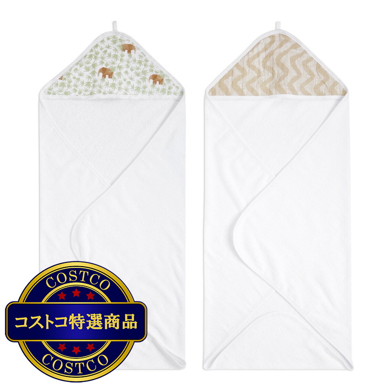(コストコ) エイデンアンドアネイ フード付きタオル 2枚セット - 画像 (3)