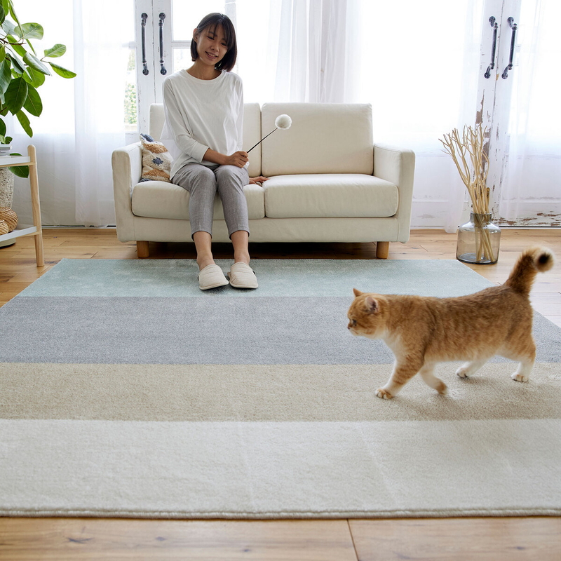 (コストコ) スミノエ ペット消臭ラグ ワグ 130 x 190cm ペールブルー - 画像 (3)
