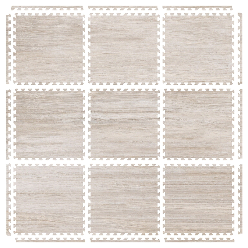 (コストコ) VENTURE 滑りにくい ジョイントマット 9個セット BLEACHED OAK - 画像 (2)