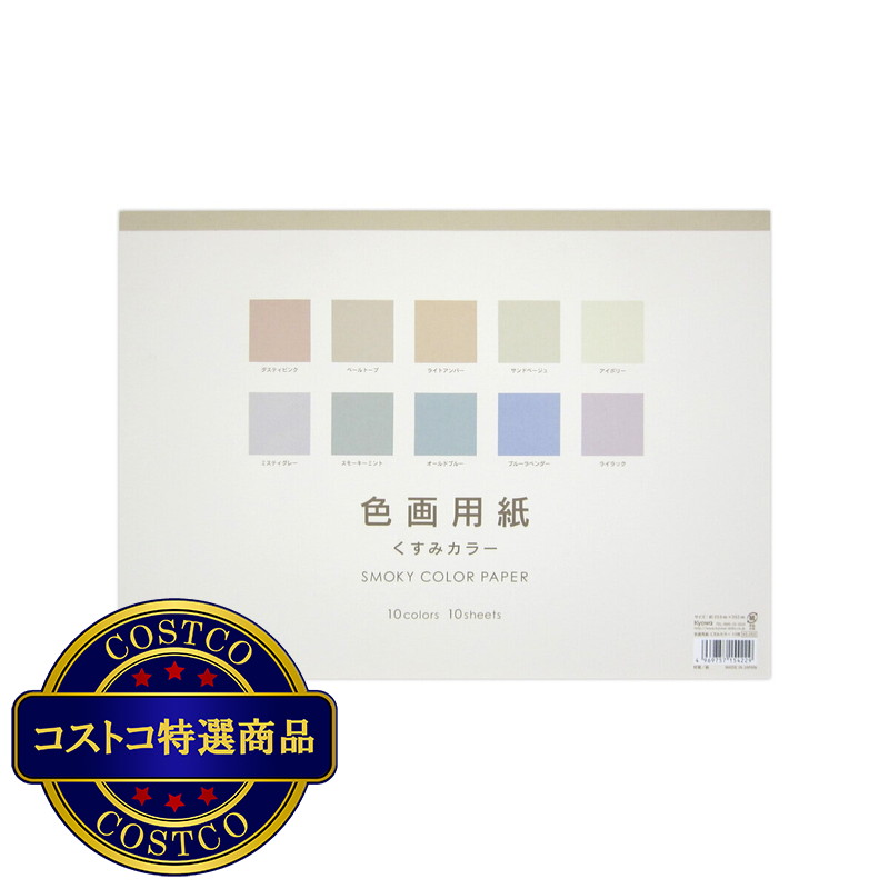 (コストコ) 色画用紙セミB4 くすみカラー 10枚 x 10冊 253×352ｍｍ