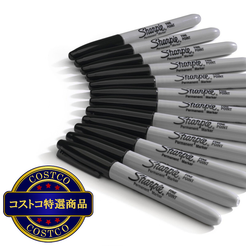 (コストコ) シャーピー ブラック 12本セット - 画像 (2)