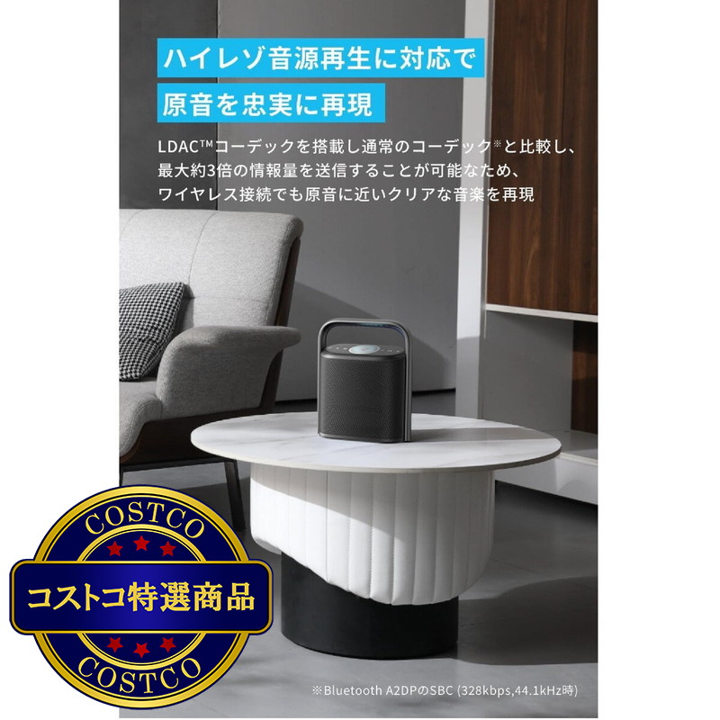 (コストコ) アンカー サウンドコア Motion X500 ポータブルHi-Fiスピーカー A3131511 - 画像 (3)