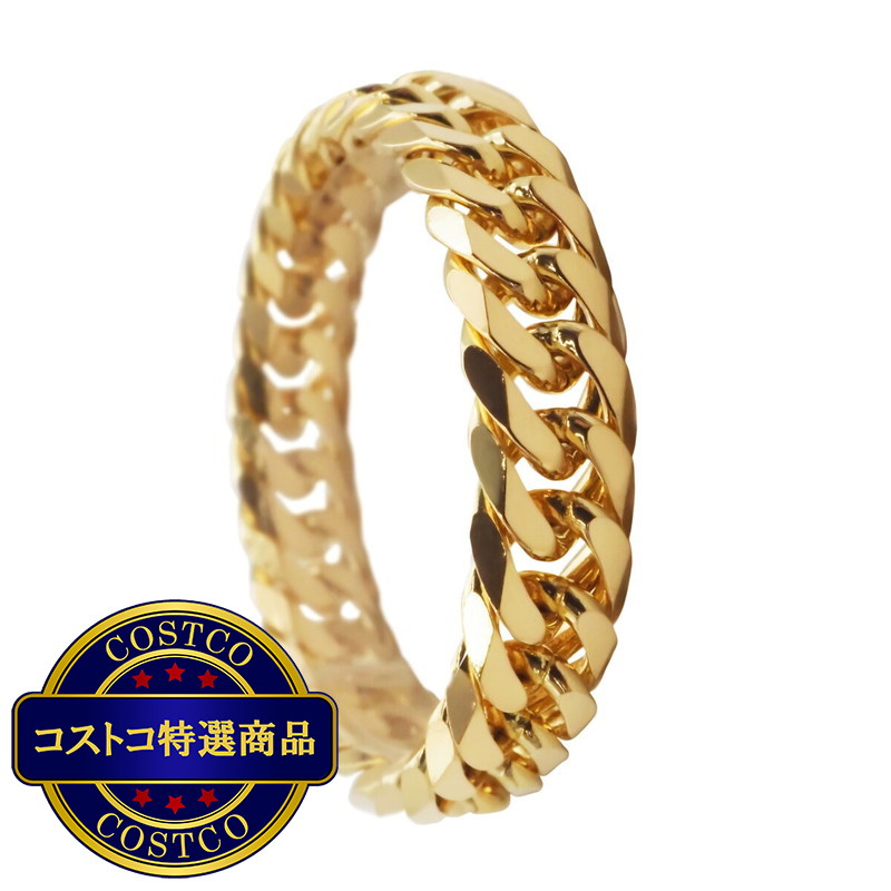 (コストコ) K18 6面ダブル喜平リング　4.5ｍｍ幅 14号