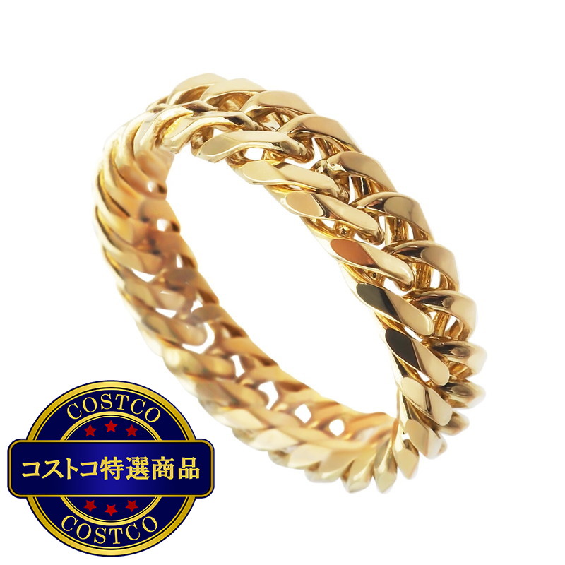 (コストコ) K18 6面ダブル喜平リング 6.0mm幅 18号 - 画像 (2)