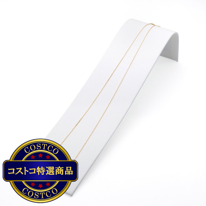 (コストコ) K18 ゴールドチェーン カットアズキネックレス 45cm 幅 0.9mm 約1.4g - 画像 (2)