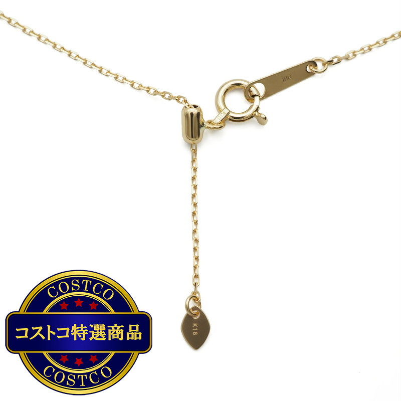 (コストコ) K18 ゴールドチェーン カットアズキネックレス 45cm 幅 0.9mm 約1.4g - 画像 (3)