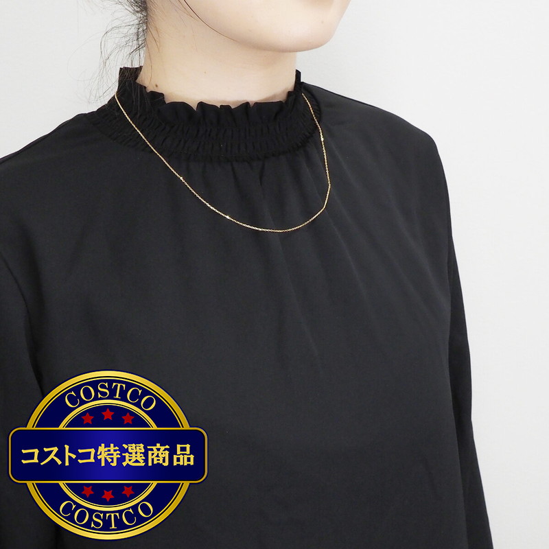 (コストコ) K18 ゴールドチェーン カットアズキネックレス 50cm 幅 1.1mm 約2.4g - 画像 (4)