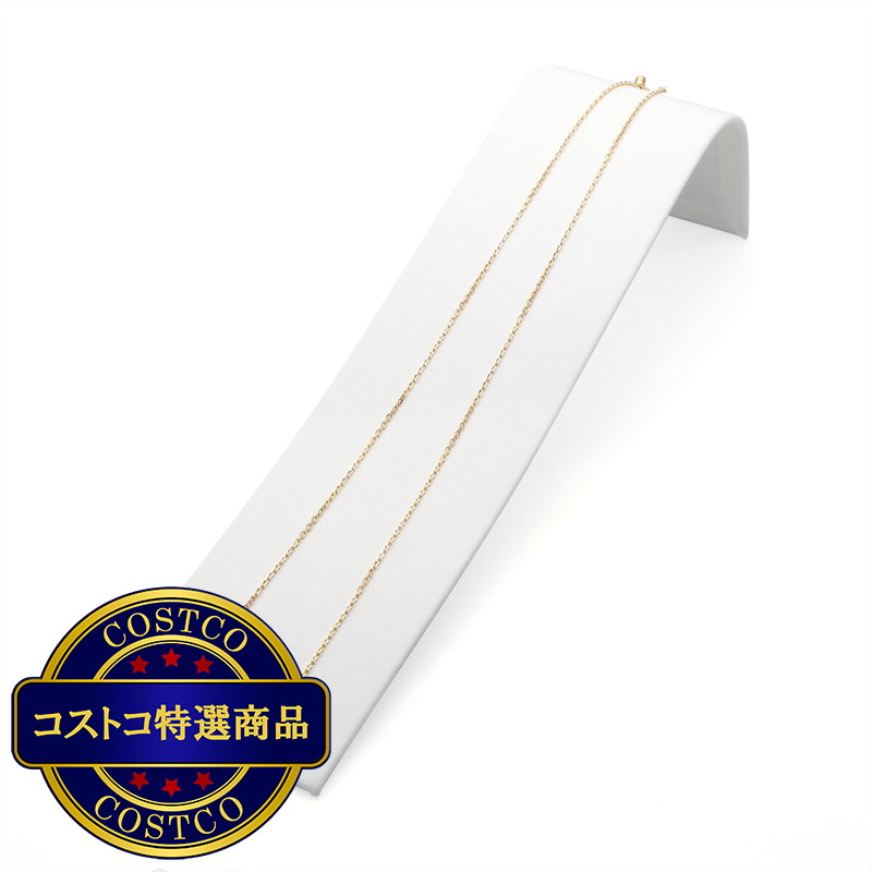 (コストコ) K18 ゴールドチェーン カットアズキネックレス 50cm 幅 1.2mm 約3.0g - 画像 (2)