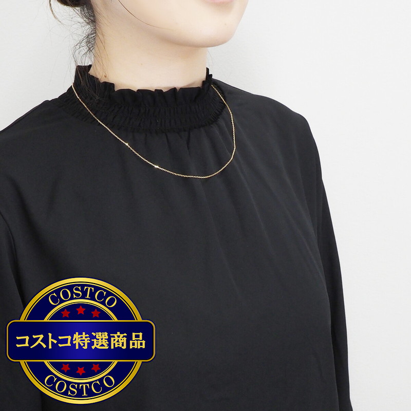 (コストコ) K18 ゴールドチェーン カットアズキネックレス 50cm 幅 1.2mm 約3.0g - 画像 (4)