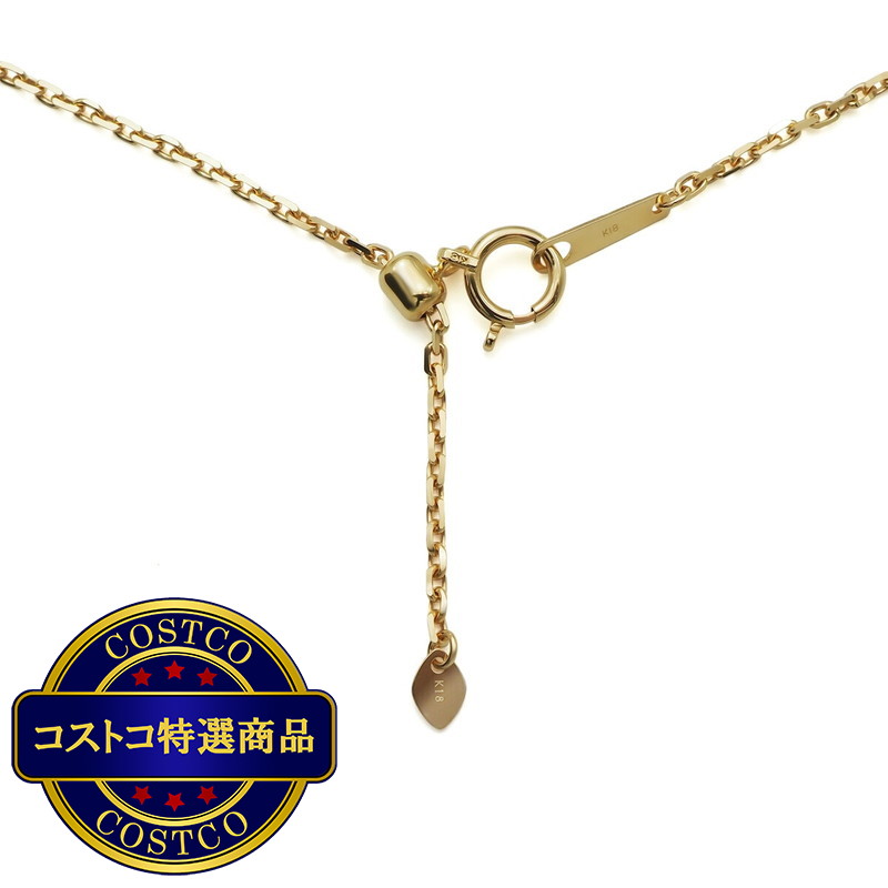 (コストコ) K18 ゴールドチェーン カットアズキネックレス 45cm 幅 1.5mm 約3.5g - 画像 (3)