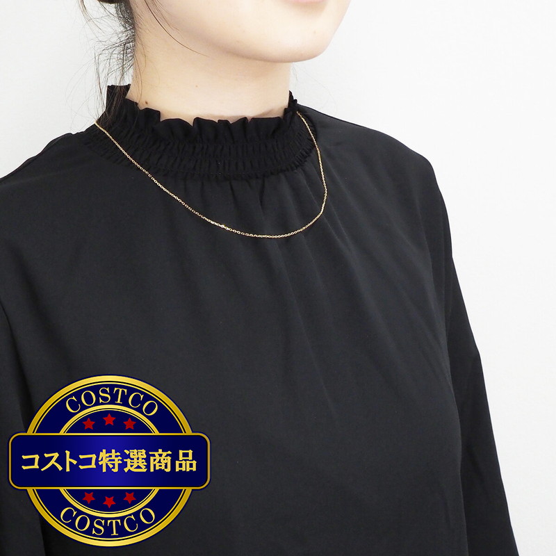 (コストコ) K18 ゴールドチェーン カットアズキネックレス 50cm 幅 1.5mm 約3.8g - 画像 (4)