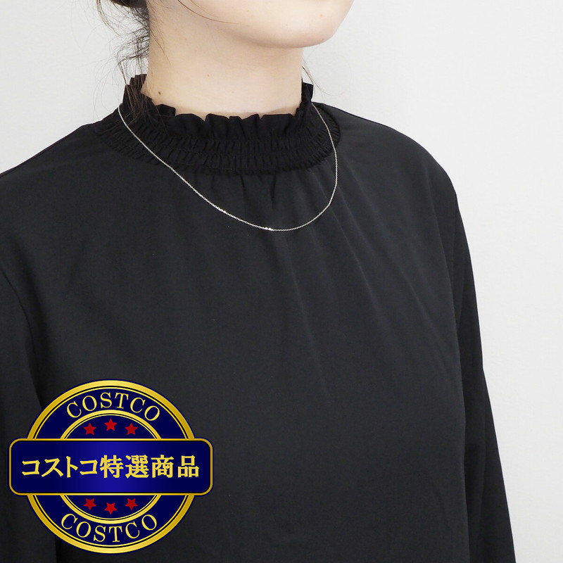 (コストコ) プラチナ チェーンカットアズキネックレス 45cm 幅 1.0mm 約2.5g - 画像 (4)