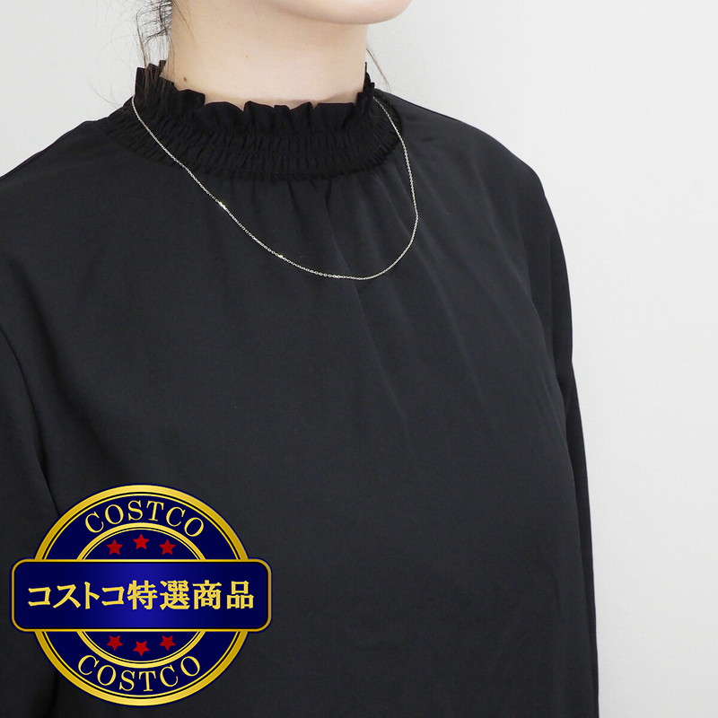 (コストコ) プラチナ チェーンカットアズキネックレス 45cm 幅 1.1mm 約2.7g - 画像 (4)