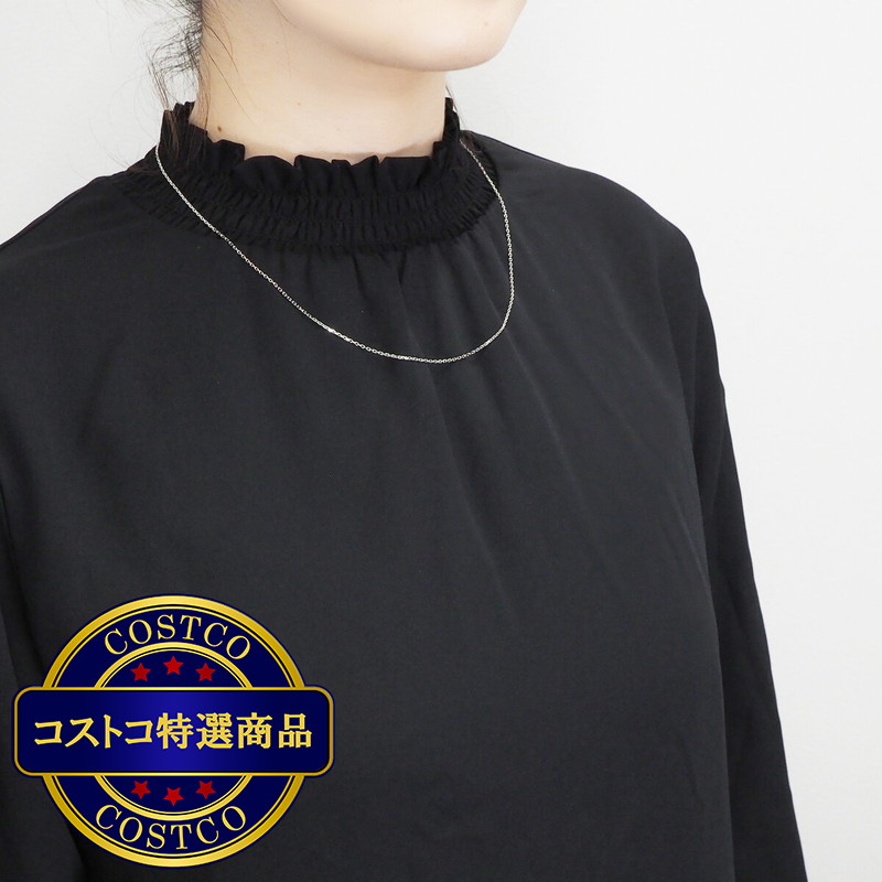 (コストコ) プラチナ チェーンカットアズキネックレス 45cm 幅 1.2mm 約3.5g - 画像 (4)