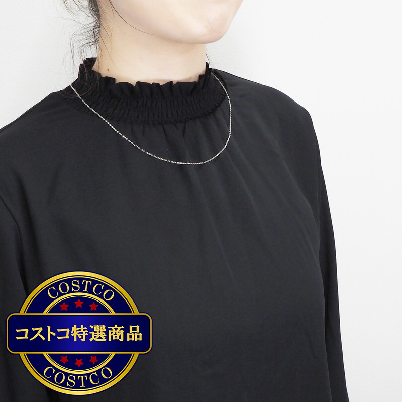 (コストコ) プラチナ チェーンカットアズキネックレス 45cm 幅 1.5mm 約4.1g - 画像 (4)
