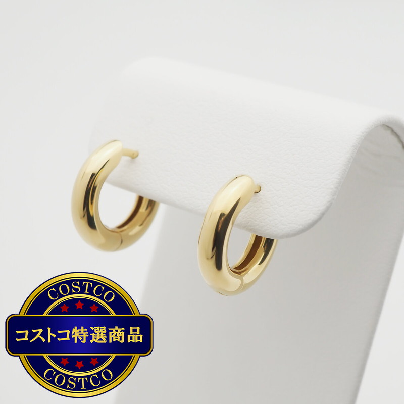 (コストコ) 18K イエローゴールド フープピアス VG18E4544A - 画像 (3)