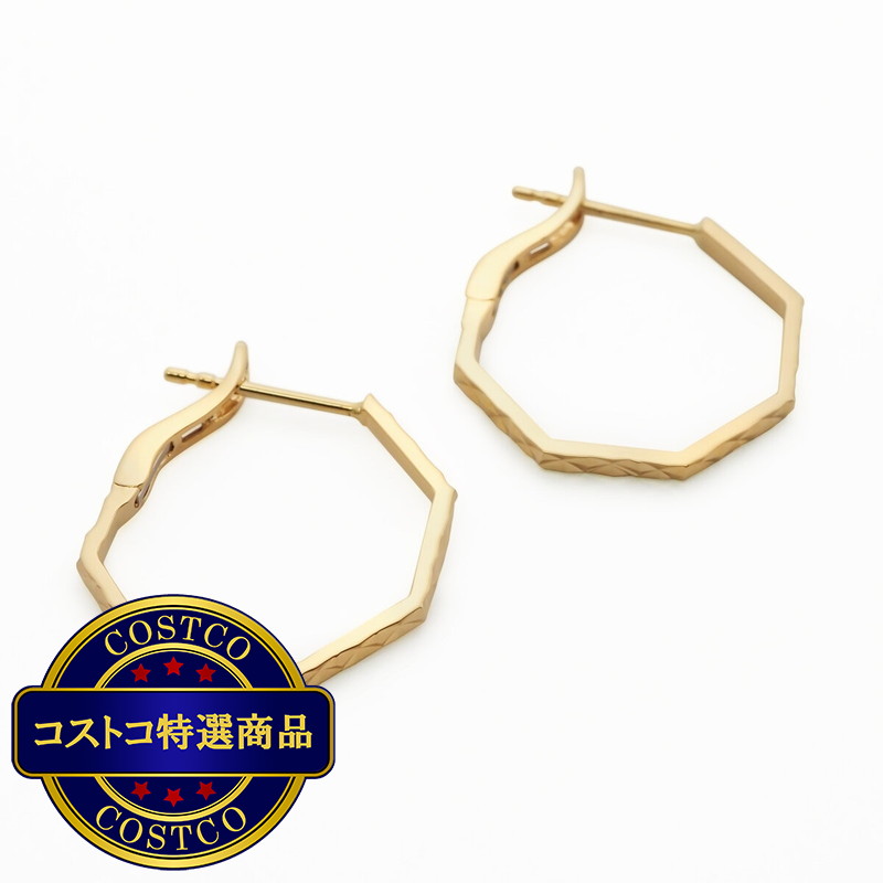 (コストコ) 18K イエローゴールド フープピアス VG16E1497A