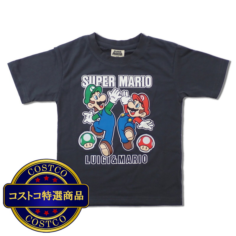 (コストコ) スーパーマリオ キッズ 半袖Tシャツ ブラック