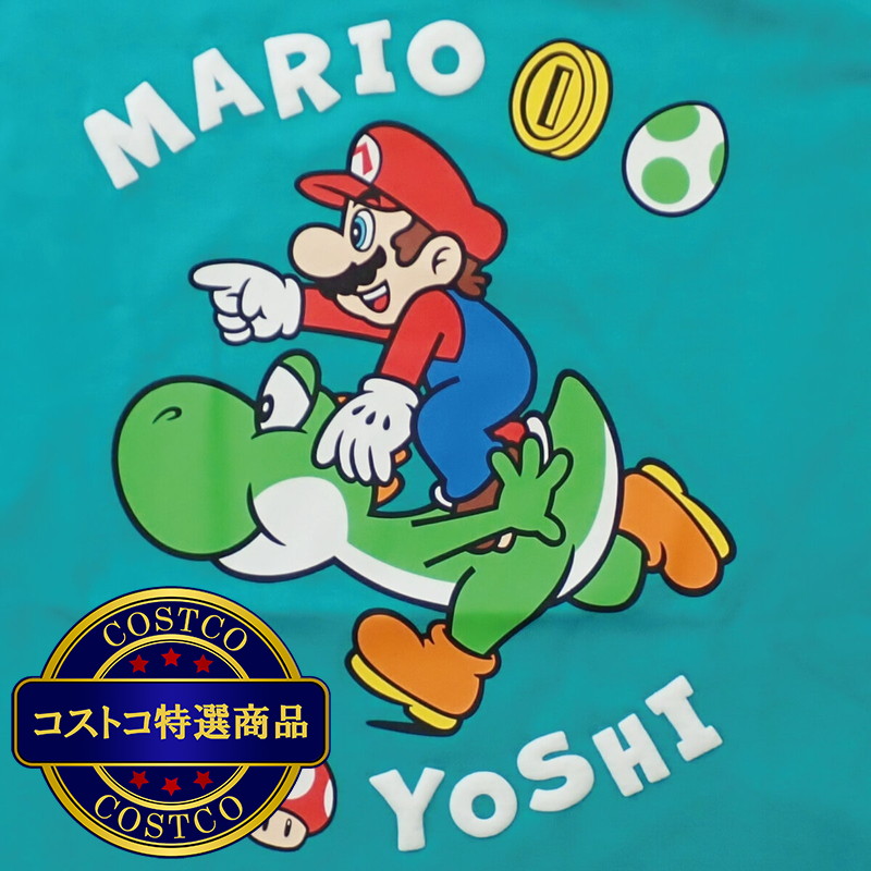 (コストコ) スーパーマリオ キッズ 半袖Tシャツ ターコイズ - 画像 (2)