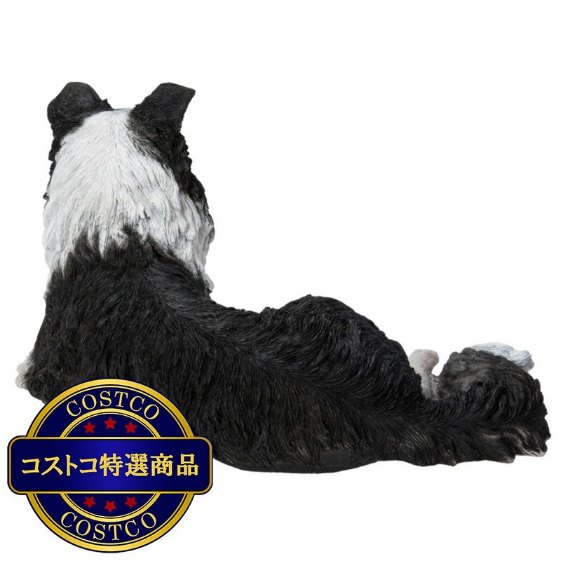 (コストコ) ウービア うつぶせボーダーコリーの置物 H21032 - 画像 (2)