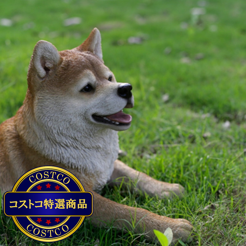(コストコ) ウービア うつぶせ秋田犬の置物 H21031 - 画像 (4)