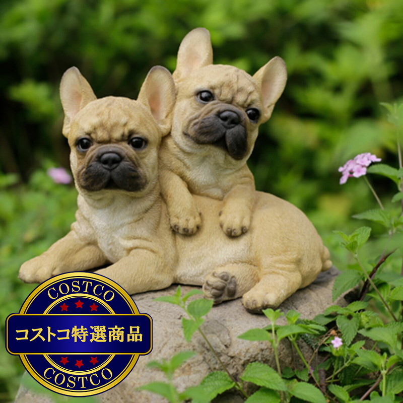 (コストコ) ウービア 2匹のフレンチブルドッグの置物H21156 - 画像 (3)