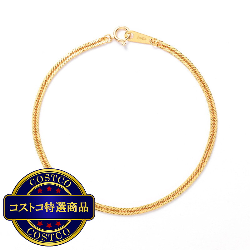 (コストコ) K24 2面トリプル喜平ブレスレット 18cm