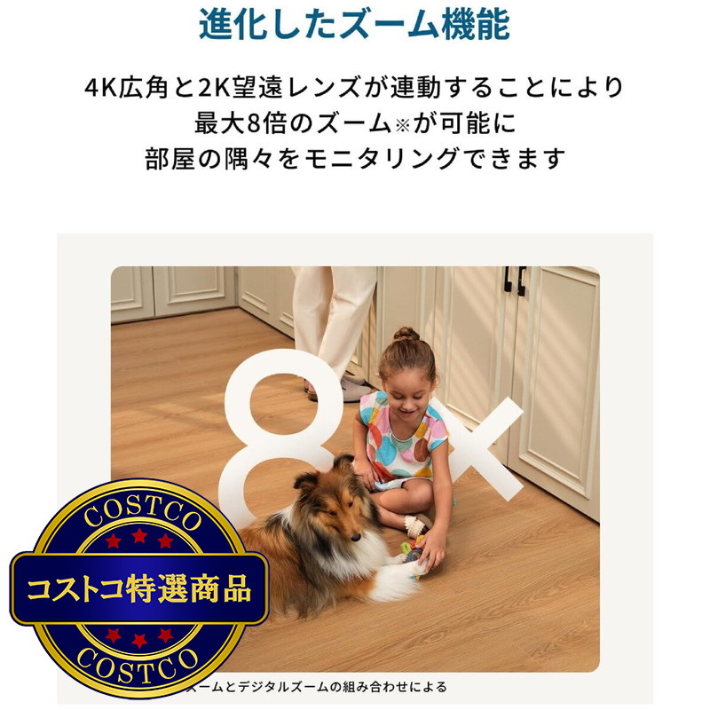 (コストコ) アンカー Eufy Security Indoor Cam S350(Wi-Fi 屋内カメラ) T8416521 - 画像 (3)