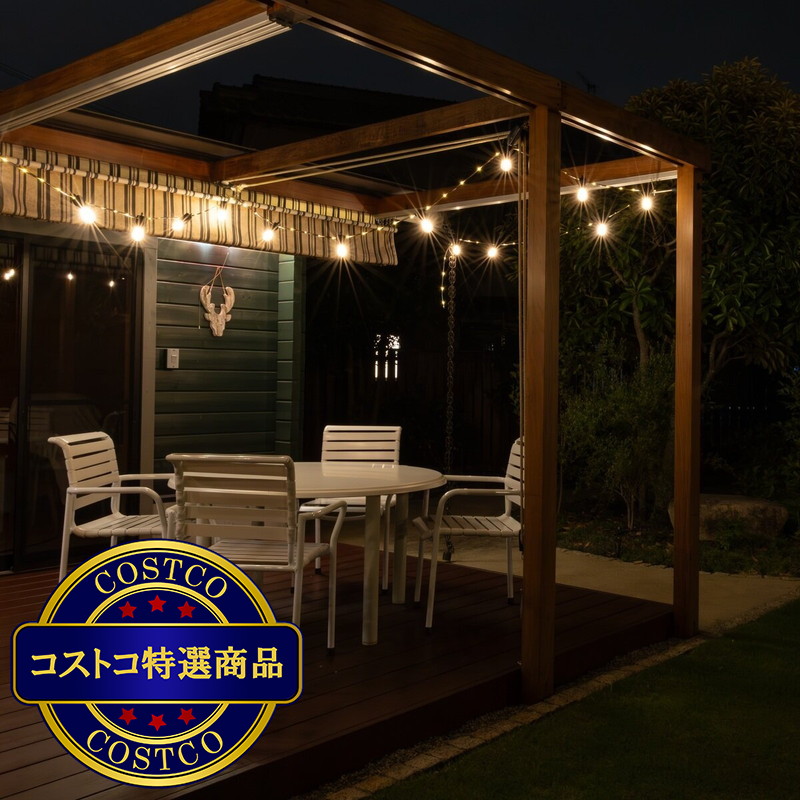 (コストコ) NEWGALE ファイヤーフライ LED ストリングライト 12m 20球 屋外用 - 画像 (3)