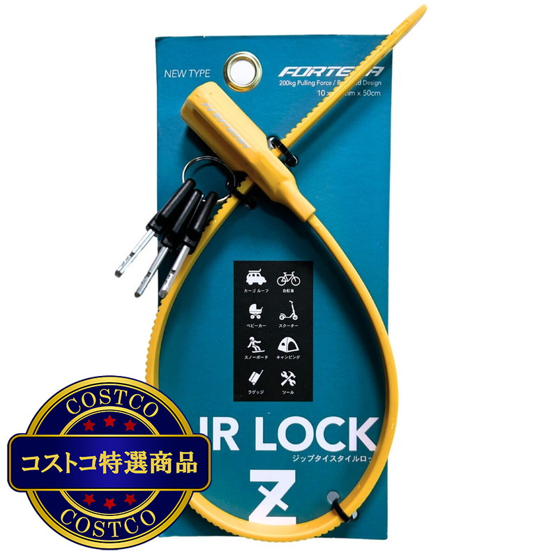 (コストコ) フォルテラ エアーロック Z ケーブルロック 鍵タイプ