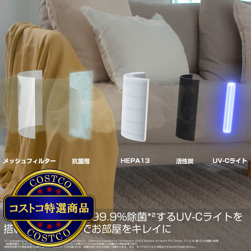 (コストコ) エレクトロラックス 空気清浄機 Flow A3 UV FA31-203 - 画像 (4)