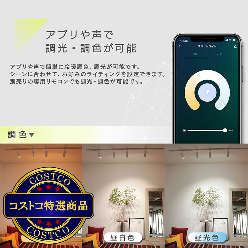(コストコ) Edison Smart(エジソンスマート)【ビーム角調節タイプ】スポットライト - 画像 (4)