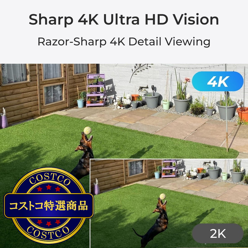 (コストコ) Reolink(レオリンク)Argus Series アウトドアカメラ B360+Solar Panel 2+128GB SD Card - 画像 (2)