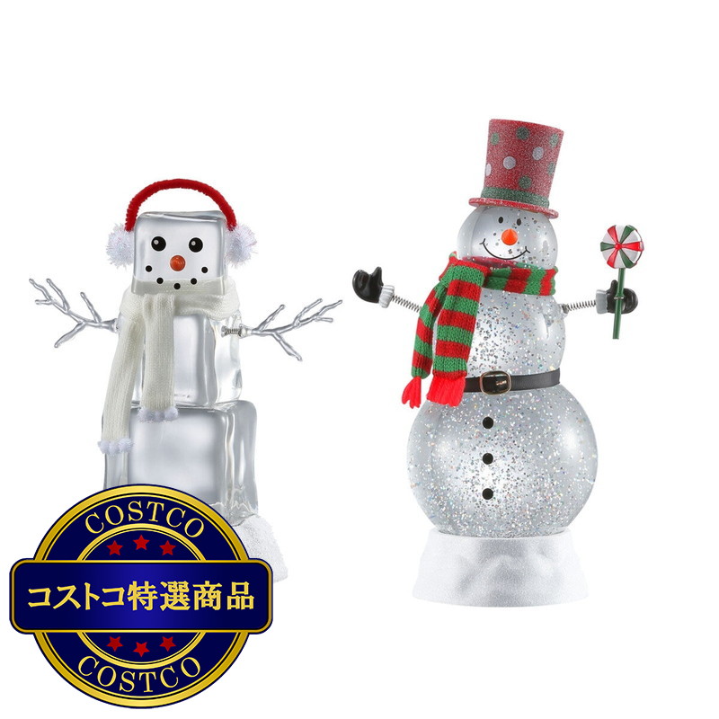 (コストコ) アクリル スノーマン ランタン 2 種類