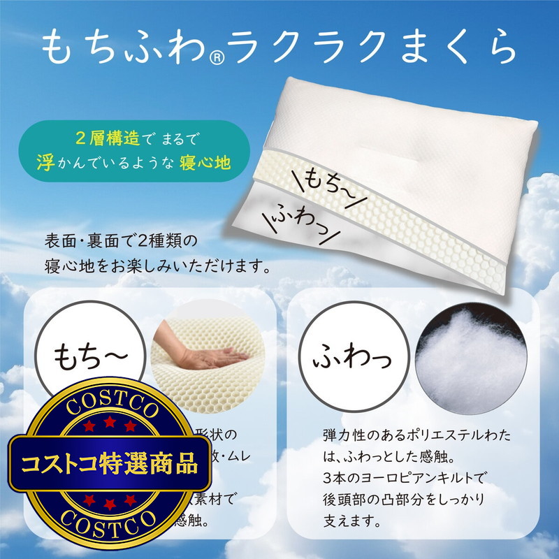 (コストコ) 西川 もちふわ® ラクラクまくら - 画像 (3)