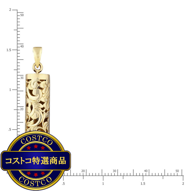 (コストコ) 14K イエローゴールド トラディショナル バーティカルバレル ネックレス - 画像 (4)